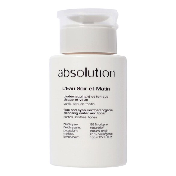 L'Eau Soir et Matin - Bio-desmaquilhante tónico para olhos e rosto, ABSOLUTION