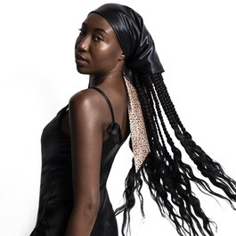 Pure Silk Hair Wrap Wild Leopard- Lenço