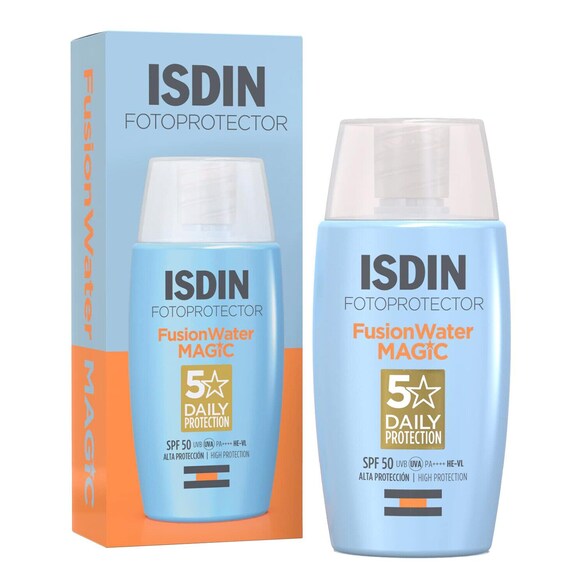 Fotoprotector Fusion Water Magic SPF50 50ML - Protetor solar facial ultraligeiro, ISDIN