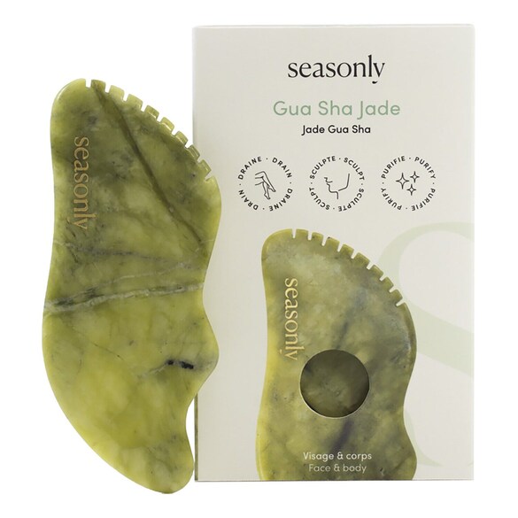 Gua Sha Jade - Acessório facial pedra de massagem, SEASONLY