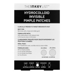 Hydrocolloid Invisible Pimple Patches - Patches anti-borbulhas, The Inkey List