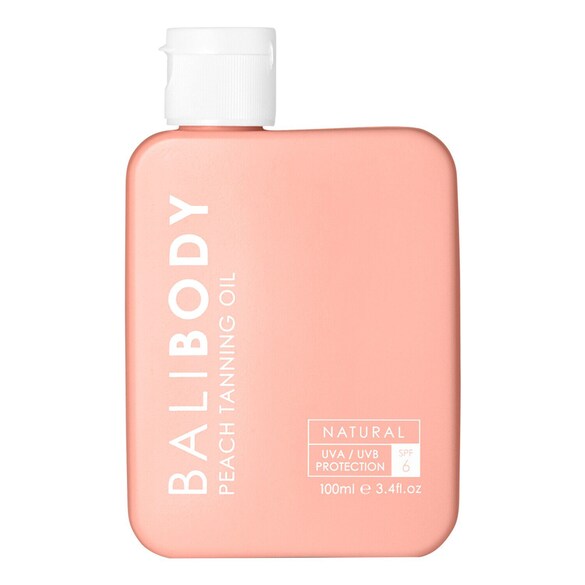 Tanning Oil Peach SPF6 - Óleo Bronzeador de Pêssego, BALI BODY