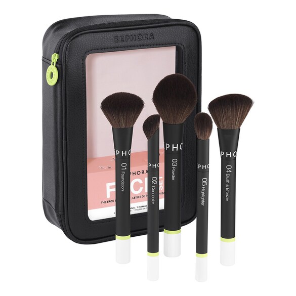 Conjunto de pincéis para o rosto - Aplicação intuitiva, acabamento perfeito, Sephora Collection