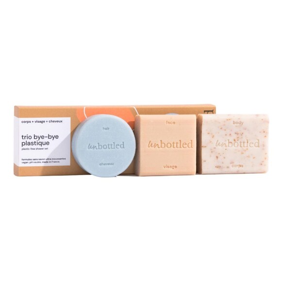Trio Bye Bye Plastique - Coffret Tratamento, UNBOTTLED