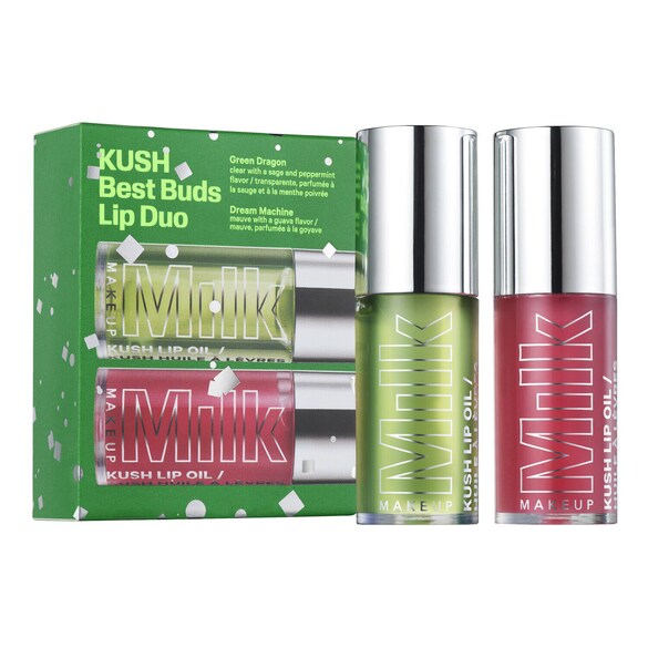 Kush Best Buds Lip Oil Duo - Coffret com dois óleos Kush Lip Oil, Milk