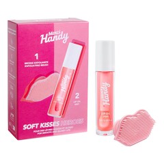 Kit Soft Kisses Heroes - Óleo para lábios e escova esfoliante, Merci Handy