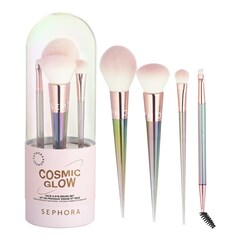 Kit de pincéis rosto e olhos Cosmic Glow - Kit de pincéis para rosto e olhos, Sephora Collection