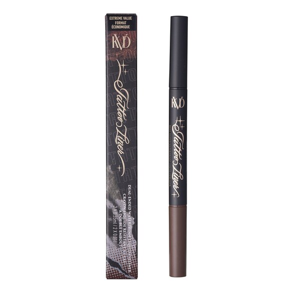 Dual-Ended Tattoo Liner - Eyeliner waterproof de ponta dupla, KVD Vegan Beauty