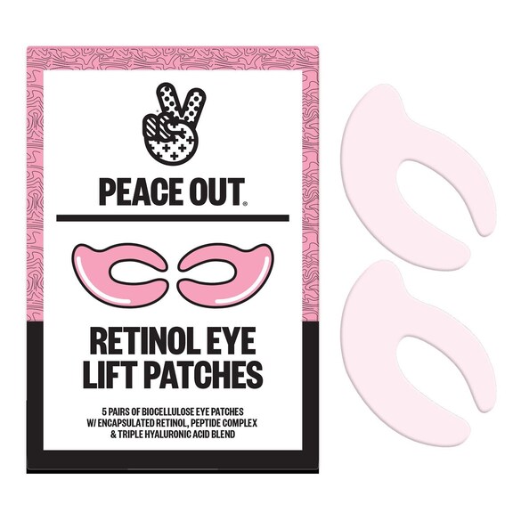 Retinol Eye Lift Patches - Patchs para os olhos com biocelulose, Peace Out Skincare