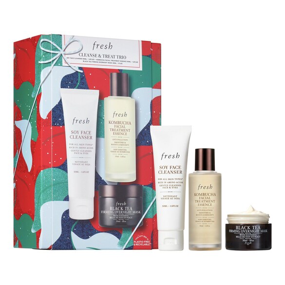 Cleanse & Treat Trio Skincare Set - Coffret Tratamento, Fresh