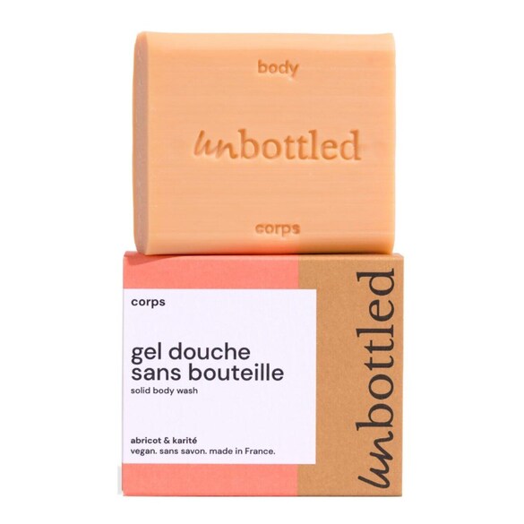 Solid Shower Gel Apricot & Shea Butter - Sabonete Corporal, UNBOTTLED