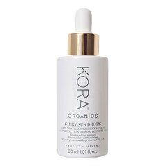 Silky Sun Drops 100% Mineral Sunscreen - SPF 30 Sérum para o rosto, Kora Organics