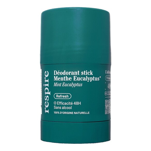 Desodorizante em stick Hortelã Eucalipto - Eficácia 48H, Respire
