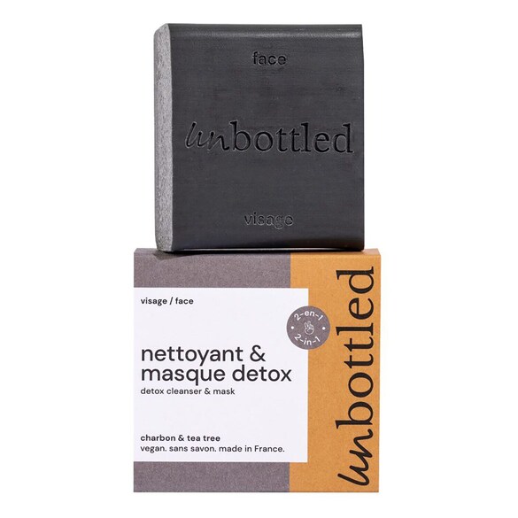 Desmaquilhante e máscara de desintoxicação sólida, UNBOTTLED