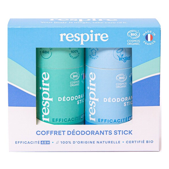 Coffret Desodorizante stick, RESPIRE