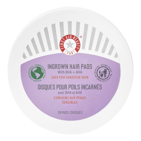 Ingrown Hair Pads - Discos compostáveis para pêlos encravados x60, First Aid Beauty