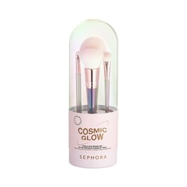 Kit de pincéis rosto e olhos Cosmic Glow - Kit de pincéis para rosto e olhos