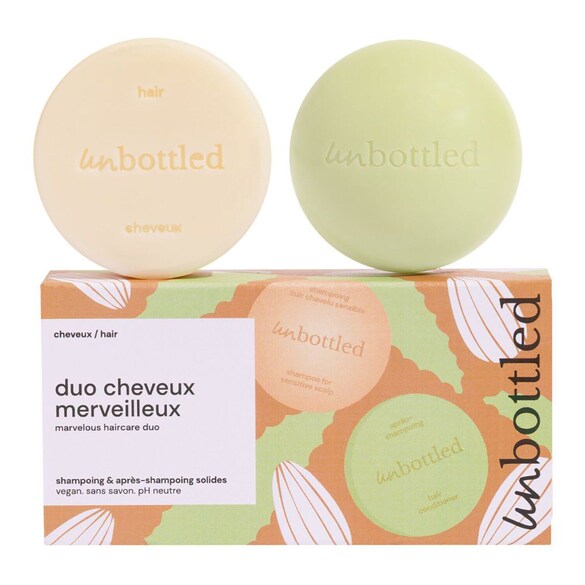 Duo Merveilleux - Champô e Amaciador Sólidos, UNBOTTLED