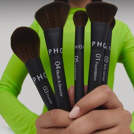 Conjunto de pincéis para o rosto - Aplicação intuitiva, acabamento perfeito