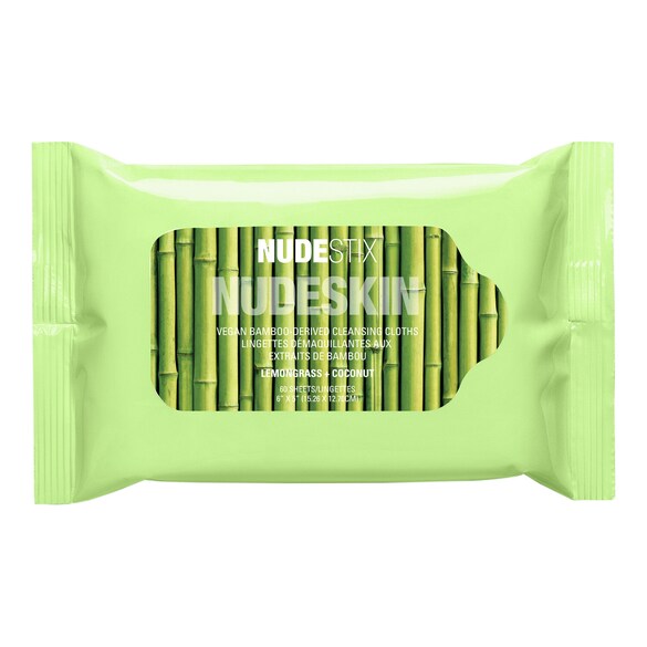 NUDESKIN Vegan Bamboo-Derived Cleansing Cloths - Toalhitas de Limpeza, NUDESTIX