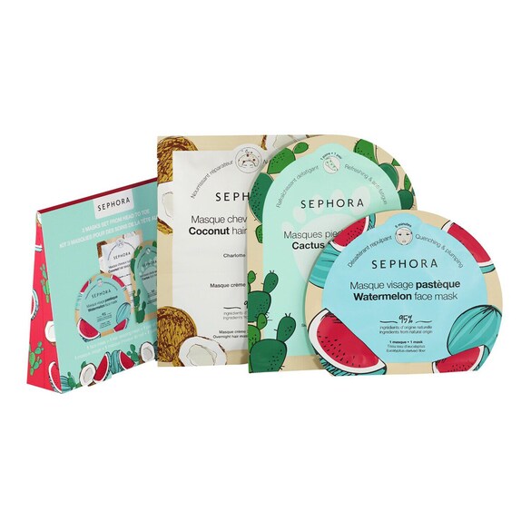 Kit 3 masques de la tête aux pieds - Coffret Tratamento, SEPHORA COLLECTION