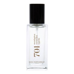 Eau de Parfum 701:  Eucalyptus, coriander, cypress, BON PARFUMEUR