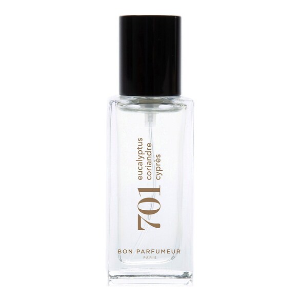 Eau de Parfum 701:  Eucalyptus, coriander, cypress, BON PARFUMEUR