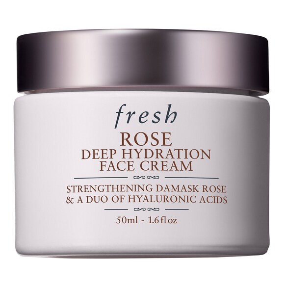 Rose Face Cream - Creme hidratante para o rosto com rosa e ácido hialurónico, Fresh