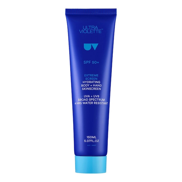 Extreme Screen - Creme solar hidratante para mãos e corpo SPF50+, Ultra Violette