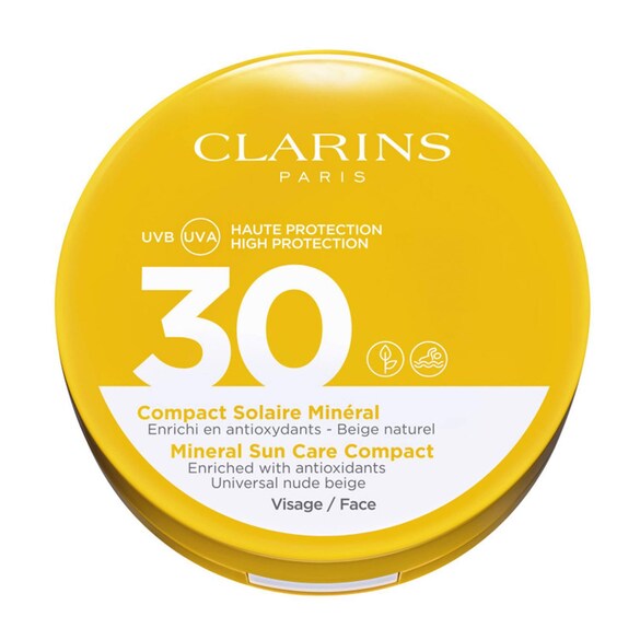 UVB UVA 30 - Compact Solaire Minéral VISAGE, CLARINS