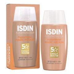 Fotoprotector Fusion Water Color MEDIUM SPF50  - Protetor solar facial com cor, Isdin
