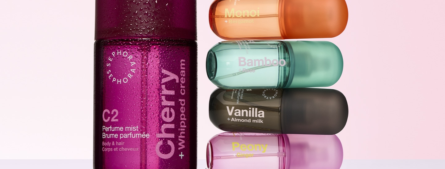 Brumas perfumadas para corpo e cabelo