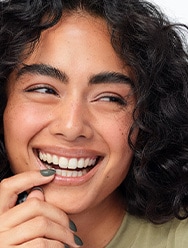 Face of a girl smiling